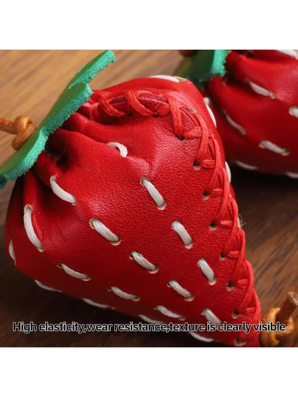 Stylish Leather Keychain & Purse Charm - Fun Simulated Food Bag Accessory